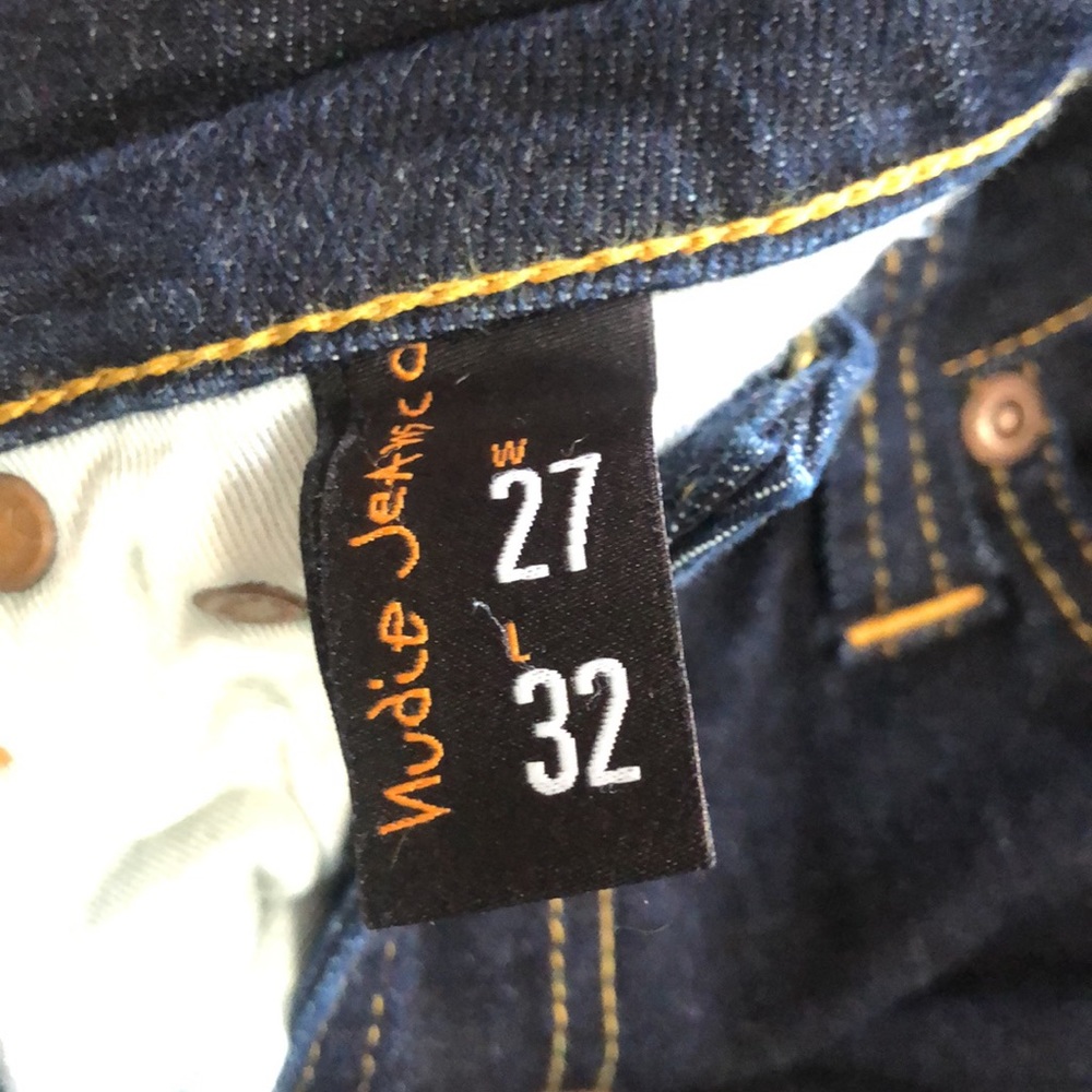 Nudie Skinny Lynn Jeans in dry deep Orange - Picture 6 of 9